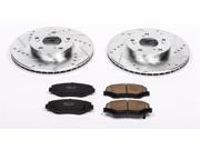 PowerStop K1043 Vented Front Brake Kit Drilled Slotted Cast Iron