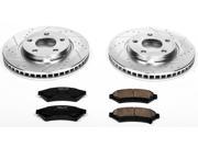 PowerStop K1588 Vented Front Brake Kit Drilled Slotted Cast Iron