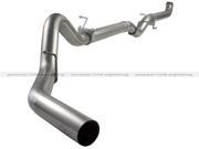aFe Power 49 14017NM Large Bore HD 4 in. Down Pipe Back Stainless Steel Exhaust Race System GM Diesel Trucks 2007.5 2010 V8 6.6 L