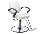 White Modern Fashion Classic Hydraulic Barber Chair Styling Salon Beauty 3W