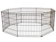 BestPet PP 24 Black Tall Dog Playpen Crate Fence Pet Kennel Play Pen Exercise Cage 8 Panel