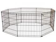 BestPet 30in H Dog Playpen 8 Panel Crate Fence, Black