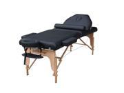 Professional 77" Long 30" Wide 4" Pad Reiki Portable Massage Table Black