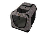 42 Pink Leopard Portable Pet Dog House Soft Crate Carrier Cage Kennel Free Carry