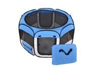 New Medium Blue Pet Dog Cat Tent Playpen Exercise Play Pen Soft Crate T08