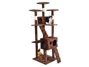 BestPet 73 Cat Tree Scratcher Play House Condo Furniture Bed Post Pet House CT T07 Brown