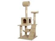 BestPet 55 Cat Tree Tower Condo Scratcher Furniture Kitten House Hammock CT 9057 Beige