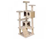 BestPet Cat Tree Tower Condo Furniture Scratch Post Kitty Pet House CT T52 Beige
