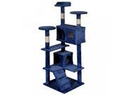 BestPet Navy Blue Cat Tree Tower Condo Furniture Scratch Post Kitty Pet House