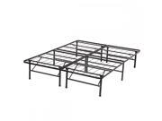 Full Modern Bi-Fold Folding Platform Metal Bed Frame Mattress Foundation