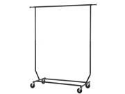 Black 250 LB Heavy Duty Commercial Grade Clothing Garment Rolling Collapsible Rack R01