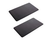 2 PCS Black Modern Indoor Cushion Kitchen Rug Anti Fatigue Floor Mat 20 x 36 P2036