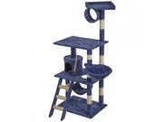 BestPet Navy Blue 64 Cat Tree Tower Condo Furniture Scratch Post Kitty Pet House T11