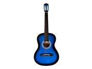 New Blue 38 Beginners Acoustic Guitar With Guitar Case Strap Tuner and Pick S8