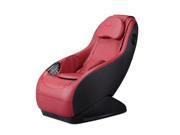 BestMassage Curved Video Gaming Shiatsu Massage Chair Wireless Bluetooth Audio Long Rail Burgundy