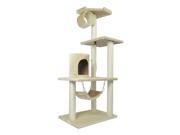 BestPet Beige 62 Cat Tree Condo Furniture Scratch Post Pet House 5002