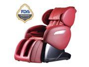 New Burgundy Electric Full Body Shiatsu Massage Chair Foot Roller Zero Gravity w Heat 55