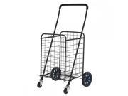 Folding Shopping Cart Jumbo Size Basket with Wheels for Laundry Grocery Travel