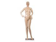 Female Full Body Realistic Mannequin Display Head Turns Dress Form w/Base