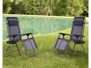 Zero Gravity Chairs Set of 2 Patio Adjustable Dining Reclining Folding Chairs