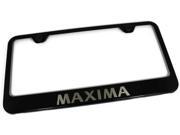 Nissan Maxima Laser Etched Frame Black Gloss License Plate Frame LF.MAX.EB
