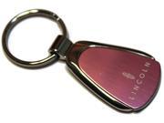 Lincoln Pink Tear Drop Metal Keychain Car Ring Tag Key Fob Logo Lanyard 718544216619