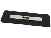 Jeep Name Logo Emblem Front License Plate Frame Half Mini Black Stainless Steel JEE.N.CBM
