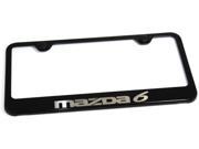 Mazda 6 Mazda6 Logo Plate Frame Black Powder Metal Steel Laser Etched AUTHENTIC LF.MZ6.EB