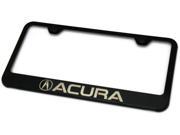Acura License Plate Frame Black Powder Steel Laser Etched Metal AUTHENTIC Type R LF.ACU.EB