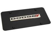 New!! 2013 Dodge Logo Front License Plate Frame Stainless Steel Black Powder DODS.N.CB