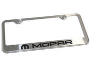 Dodge Mopar Logo Brush Stainless Steel License Plate Frame Metal SRT 4 LF.MOP.ES