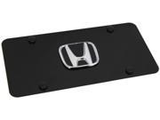 Black Honda Emblem Logo Front License Plate Frame Black Powder Stainless Steel HON.CB
