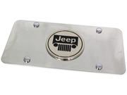 Jeep Vehicle Logo Emblem Front License Plate Frame Stainless Steel Metal mopar JEE.CC
