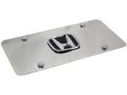 Black Honda Emblem Logo Front License Plate Frame Mirror Stainless Steel HON.CC
