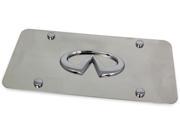 Chrome Infiniti Emblem Logo Front License Plate Frame Mirror Stainless Steel INF.CC