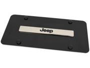 Jeep Name Engraved Logo Emblem Front License Plate Frame Black Stainless Steel JEE.N.CB