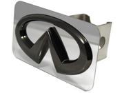 Black Infiniti Logo Hitch Cover Plug 2 Hitch Receivers Stainless Steel EX FX QX