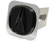 Acura Black Pearl Logo Hitch Cover Plug 2 Receiver Stainless Steel AUTHENTIC
