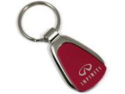 Infiniti Logo Etched RED Teardrop Keychain Chrome Key Fob Metal Keyring emblem KCRED.INF