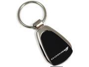 Dodge Stripe Logo Keychain BLACK TEARDROP Chrome Key Fob Metal Keyring Mopar KCK.DODS