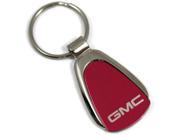 GMC Logo Etched RED Teardrop Keychain Chrome Key Fob Metal Keyring lanyard KCRED.GMC