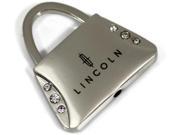 Lincoln Logo Etched Keychain PURSE CRYSTAL Chrome Metal Key Fob Keyring Vehicle KC9120.LIN