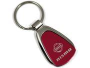 Nissan NISMO Logo Etched Keychain RED TEARDROP Chrome Metal Keyring Lanyard KCRED.NSM