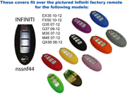 Green Silicone Key Fob Cover Case Smart Remote Pouches Protection Key Chain Fits Infiniti FX50 11 13