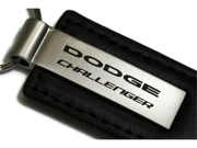 Dodge Challenger Black Leather Key Fob Authentic Logo Key Chain Key Ring Keychain Lanyard KC1540.CHA