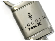 Lincoln MKX Satin Chrome Valet Key Fob Authentic Logo Key Chain Key Ring Keychain Lanyard KCV.MKX