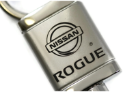 Nissan Rogue Satin Chrome Valet Key Fob Authentic Logo Key Chain Key Ring Keychain Lanyard KCV.ROG