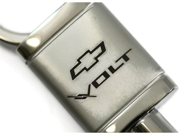 Chevy Chevrolet Volt Satin Chrome Valet Key Fob Authentic Logo Key Chain Key Ring Keychain Lanyard KCV.VOLT