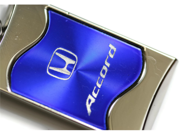 Honda Accord Rectangular Wave Blue Key Fob Authentic Logo Key Chain Key Ring Keychain Lanyard KC3075.ACC.BLU
