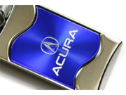 Acura Rectangular Wave Blue Key Fob Authentic Logo Key Chain Key Ring Keychain Lanyard KC3075.ACU.BLU
